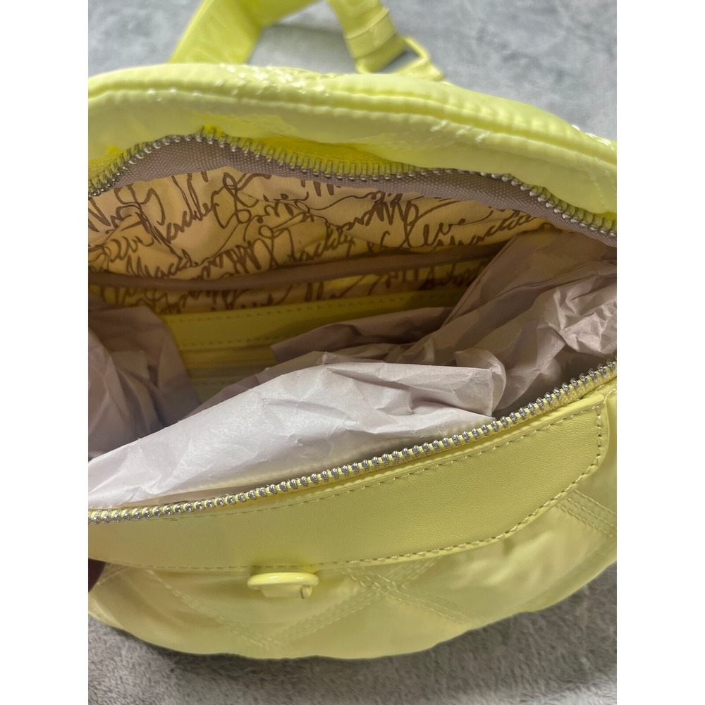 New STEVE MADDEN Neon Yellow Quilted Crossbody Handbag / Slingbag‎ - Picture 6 of 10
